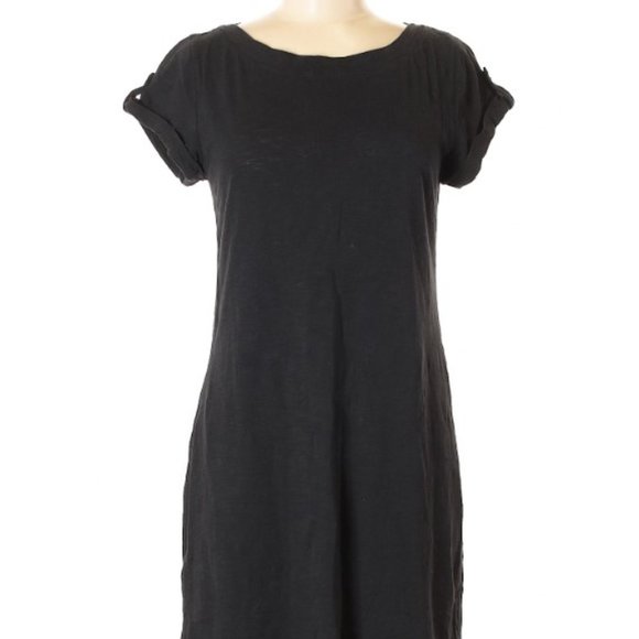 Banana Republic Factory Black T-Shirt Dress - Picture 1 of 2